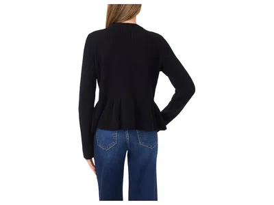 Cece Peplum Pullover Sweater In Multi