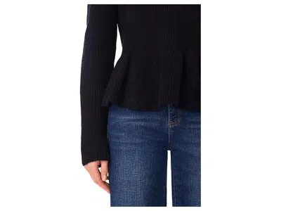 Cece Peplum Pullover Sweater In Multi