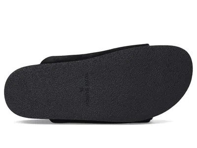 Tory Burch Mellow Suede Dual-buckle Slide Sandals In Black