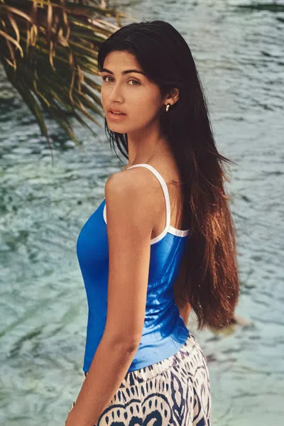 Cupshe Spring Storm Blue Top In Blue
