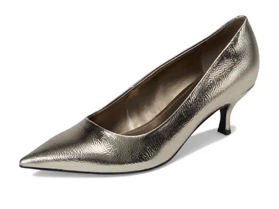 Nine West Lorela Pointed Toe Pump In Gold