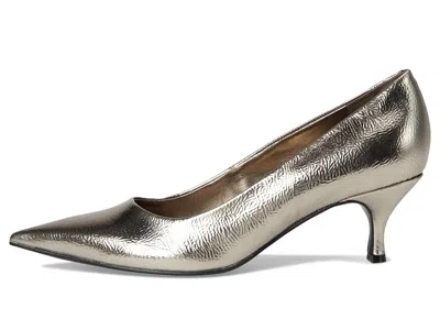 Nine West Lorela Pointed Toe Pump In Gold