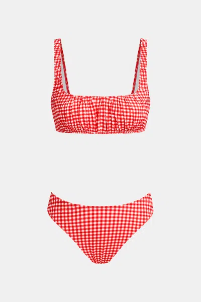 Cupshe Spring Stunner Gingham Bikini Set In Multi