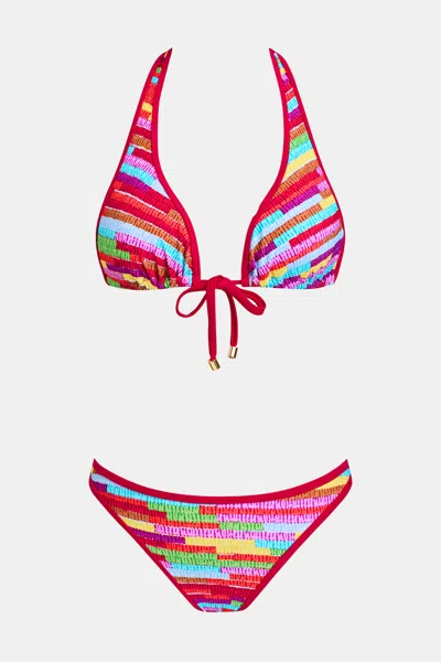 Cupshe Florida Gal Striped Bikini Set In Multi