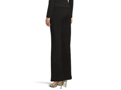 Paige Sofia Split Hem Flare Ponte Pants In Black