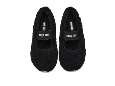 Moon Boot Mb Shearling Ballet Flats In Black Shearling