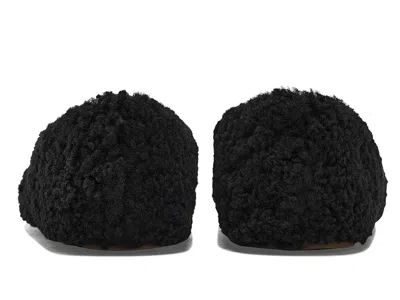 Moon Boot Mb Shearling Ballet Flats In Black Shearling
