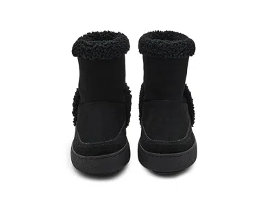 Moon Boot Ltrack Lara Zip-front Shearling Boots In Blue