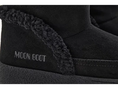 Moon Boot Ltrack Lara Zip-front Shearling Boots In Blue