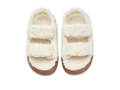 Moon Boot Shearling Sandal In White