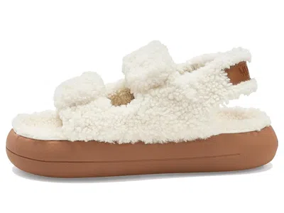 Moon Boot Shearling Sandal In White