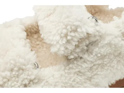 Moon Boot Shearling Sandal In White