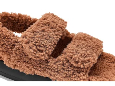 Moon Boot Shearling Sandal In Brown
