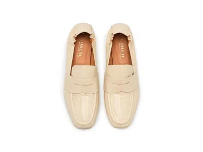 La Canadienne Kitson Crushed Leather Loafer In Neutral