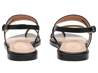 Cole Haan Go-to Estella Flat Leather Thong Sandal In Black