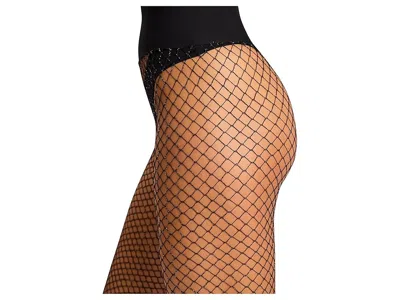 Commando Glitter Fishnet In Black