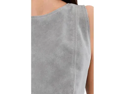 Free People Atlas Faux Suede Mini Dress Wild Dove In Gray