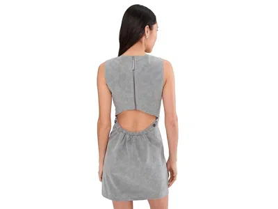 Free People Atlas Faux Suede Mini Dress Wild Dove In Gray