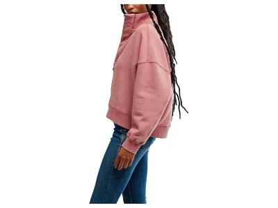 Free People Timeless Pullover Top In Salsa In Pink