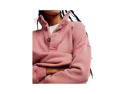 Free People Timeless Pullover Top In Salsa In Pink