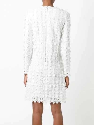 Shop Carven Embroidered Appliqué Dress In White