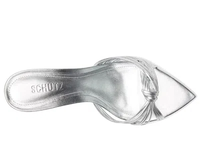 Schutz Renee Mule In Silver