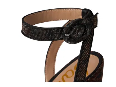 Sam Edelman Savannah Ankle Strap Platform Sandal In Black