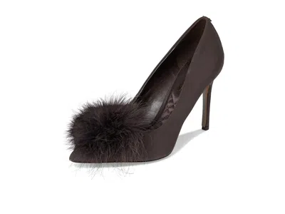 Sam Edelman Hazel Feather Embellished Pump In Brown