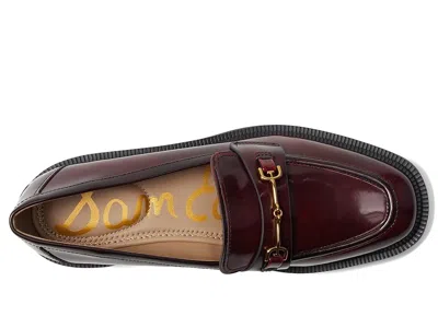 Sam Edelman Leather Loafers In Burgundy
