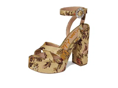 Sam Edelman Savannah Glow Ankle Strap Platform Sandal In Animal Print