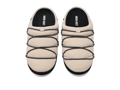 Moon Boot Quilted Flat Slippers In Sand