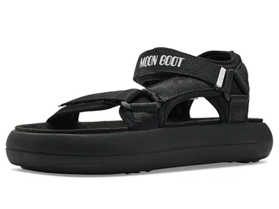 Moon Boot Logo-strap Platform Sandals In Black