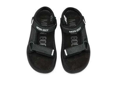 Moon Boot Logo-strap Platform Sandals In Black