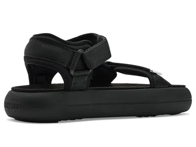 Moon Boot Logo-strap Platform Sandals In Black