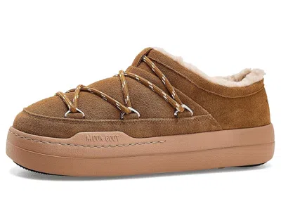Moon Boot Park Suede Slipper Sneakers In Brown