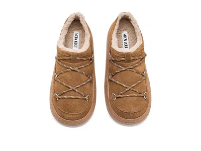 Moon Boot Park Suede Slipper Sneakers In Brown