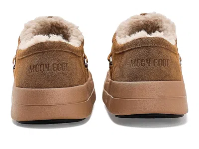 Moon Boot Park Suede Slipper Sneakers In Brown