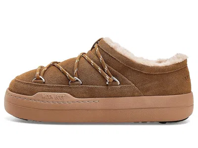 Moon Boot Park Suede Slipper Sneakers In Brown