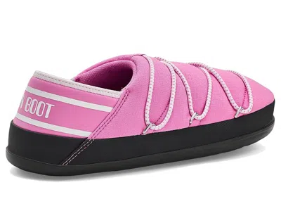 Moon Boot Slip-on Lace-up Slippers In Pink