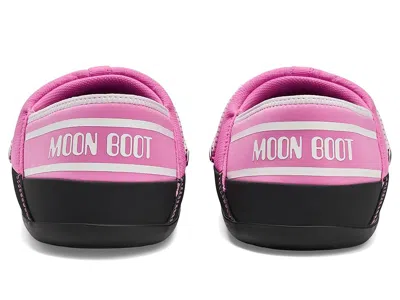 Moon Boot Slip-on Lace-up Slippers In Pink