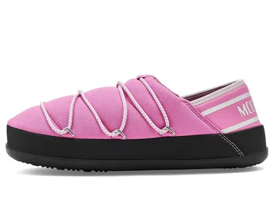 Moon Boot Slip-on Lace-up Slippers In Pink
