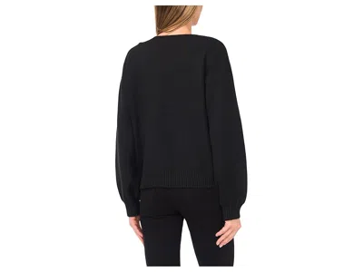 Cece Bow Closure Cardigan In Black