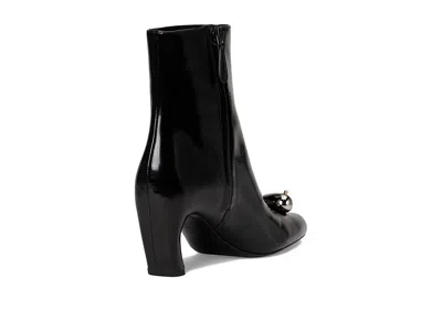 Tory Burch Pierced Leather Ankle Boots In Black