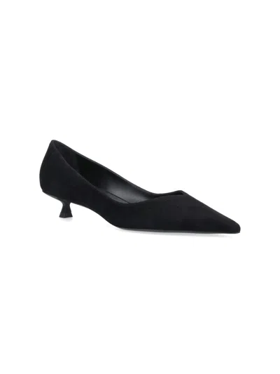 Stuart Weitzman 35mm Eva Suede Pumps In Black