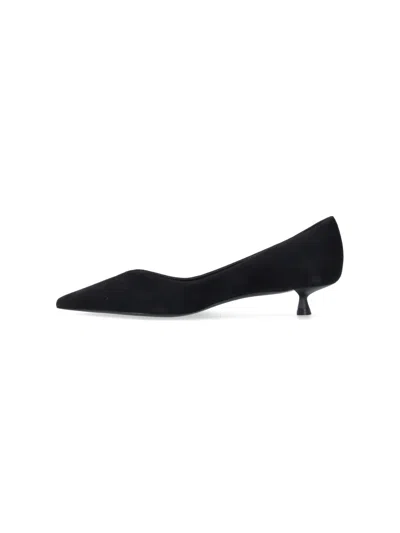 Stuart Weitzman 35mm Eva Suede Pumps In Black