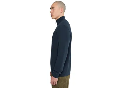 Barbour Pique Interlock Half Zip Sweatshirt In Blue
