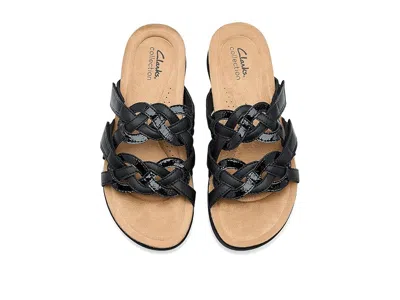Clarks April Rae Wedge Sandal In Black