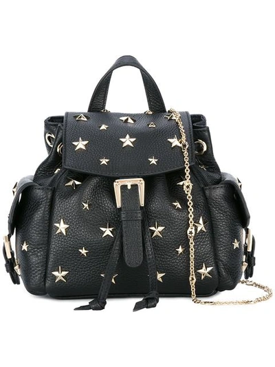 Red Valentino Star Studded Backpack In Black