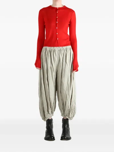 Auralee Buttoned Cardigan In Red