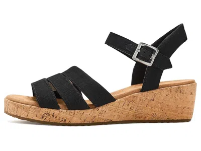 Toms Women's Julia Open Toe Wedge Sandals In Black